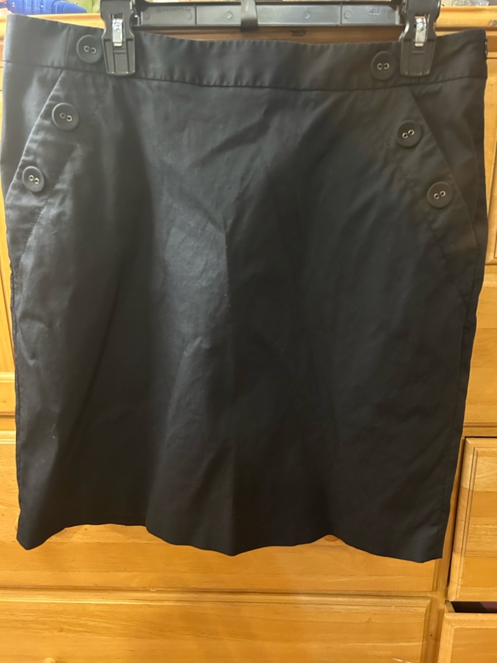 Tommy Bahama Cotton Classic Nautical-Style Skirt Button-Front Hip Detail Size 12